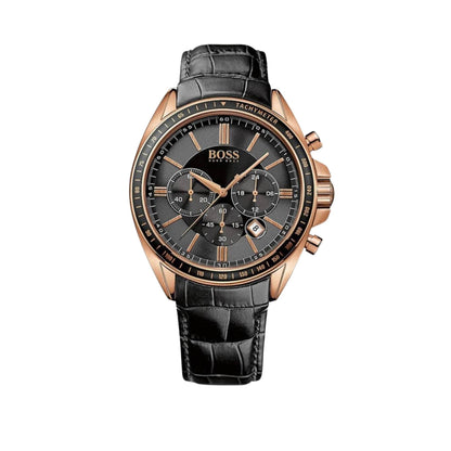 Montre Homme HB - 1513092 Chronographe en Cuir Noir