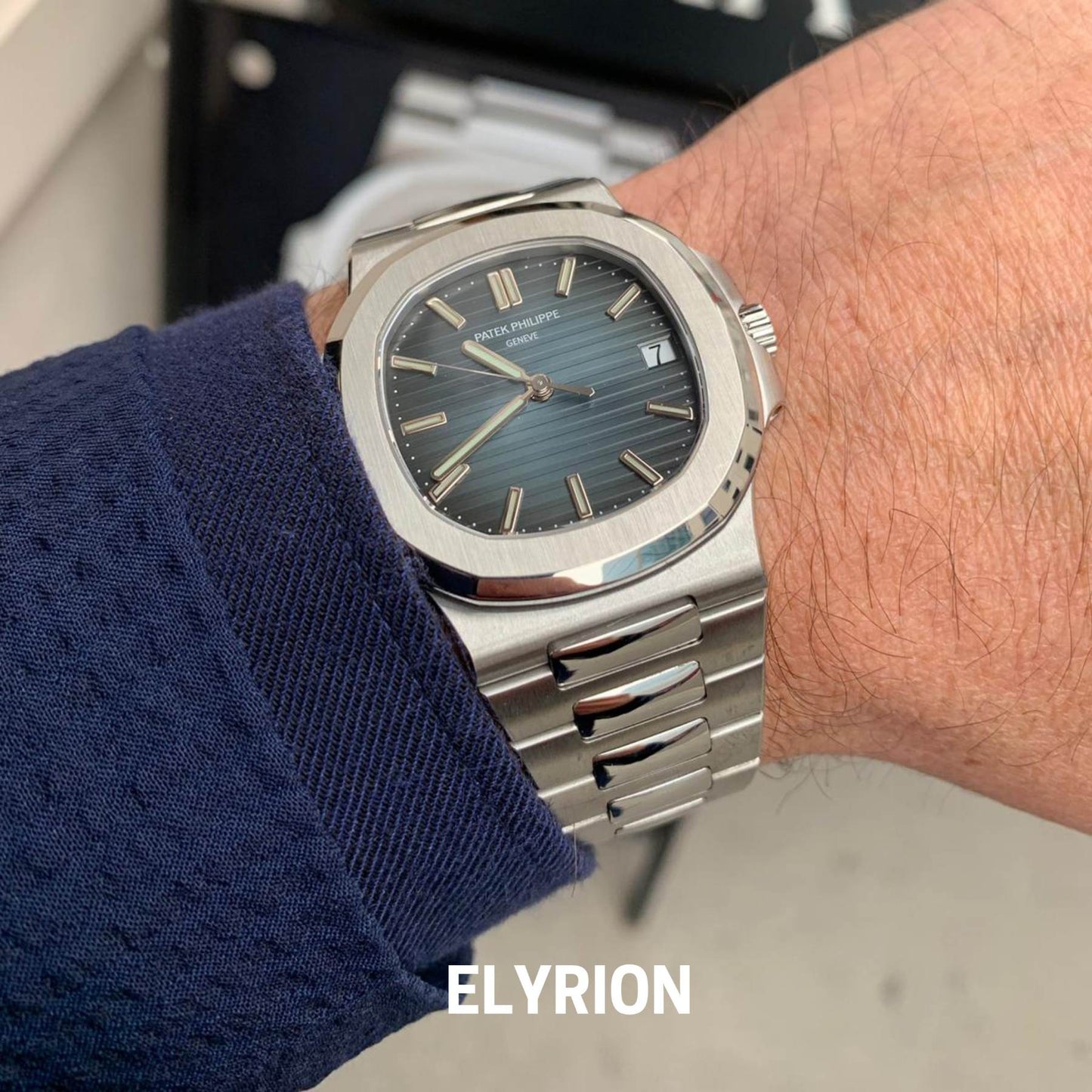 Montre Homme - Patek Nautilus Bleu