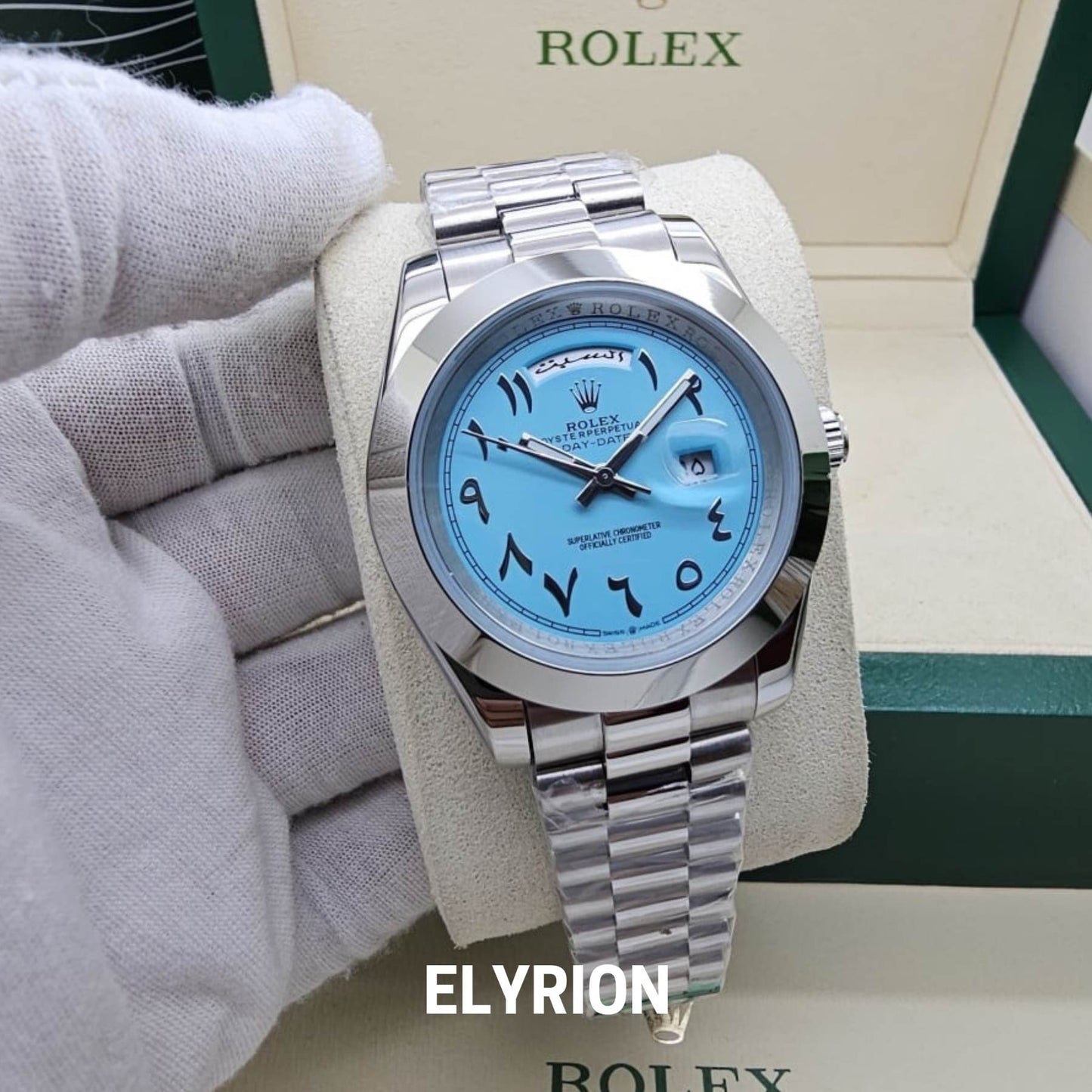 Montre Homme - Day-Date Arabic Blue Dial