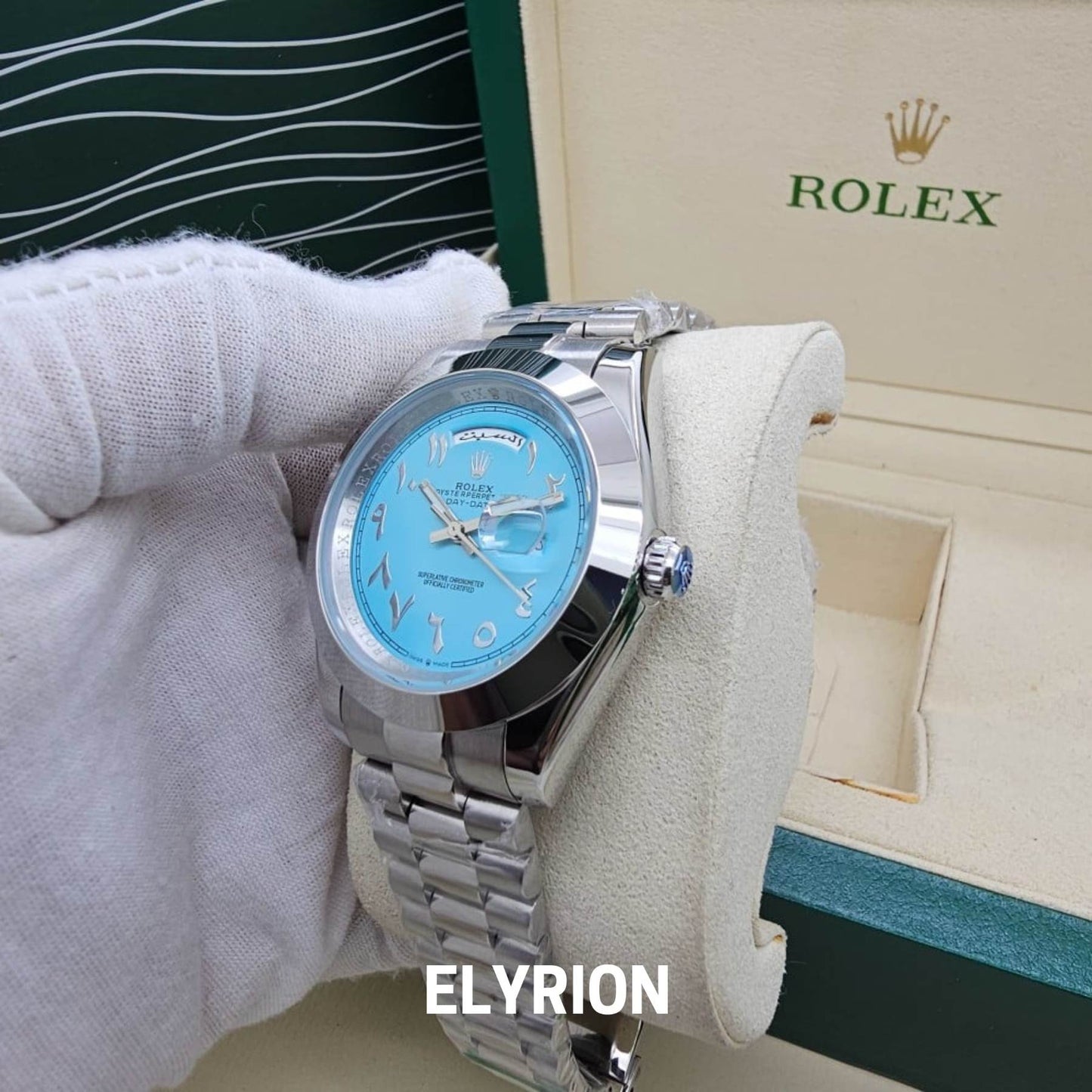 Montre Homme - Day-Date Arabic Blue Dial