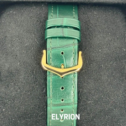 Montre Femme - Tank Louis Vert & Gold