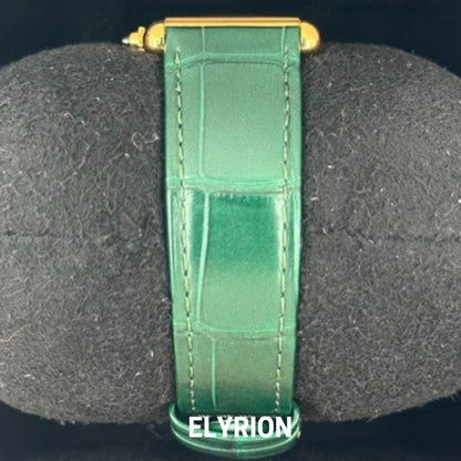 Montre Femme - Tank Louis Vert & Gold