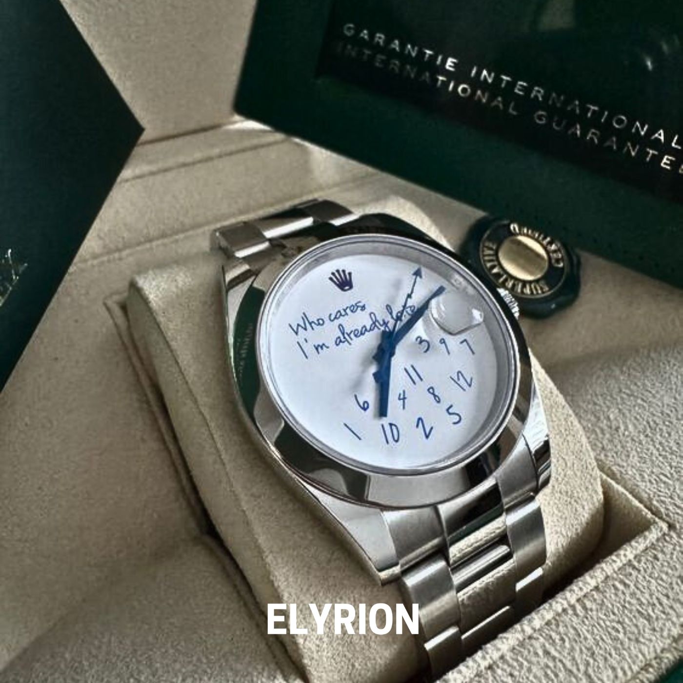 Rolex Datejust 41 „Who cares I‘m already late Dial