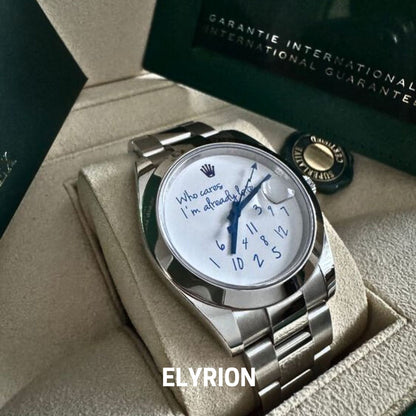 Rolex Datejust 41 „Who cares I‘m already late Dial