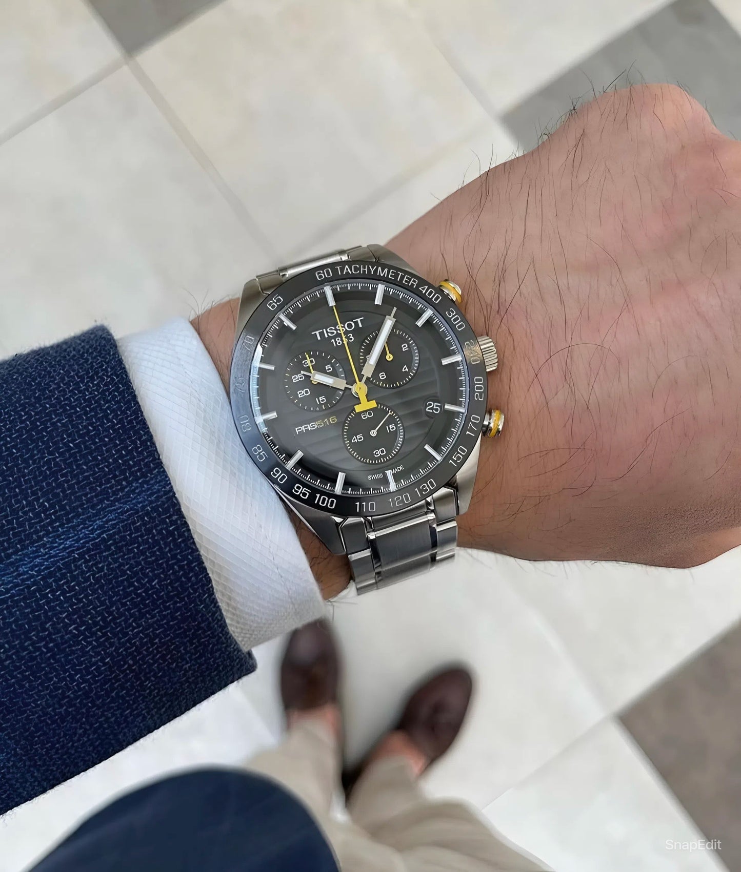 Montre chronographe Tissot PRX 516 pour homme -T100.417.11.051.00